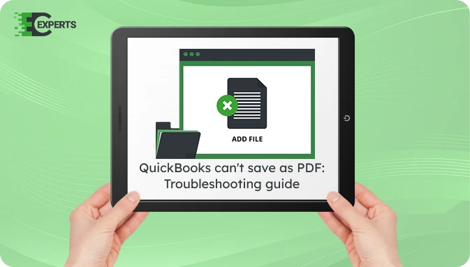 QuickBooks can't save as PDF